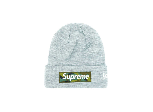 Supreme New Era Box Logo Beanie Heather Grey シュプリーム ニューエラ ボックス ロゴ ビーニー ヘザー グレー - VICTORIA SNKRS