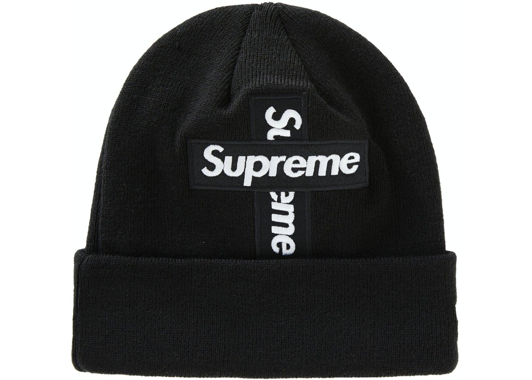 Supreme New Era Cross Box Logo Beanie Black シュプリーム