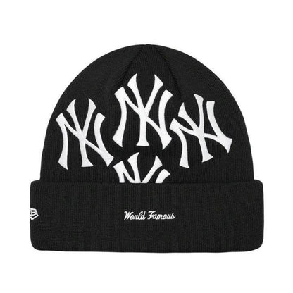 Supreme New York Yankees New Era Box Logo Beanie Black シュプリーム ニューヨーク ヤンキース ニューエラ ボックス ロゴ ビニー ブラック - VICTORIA SNKRS