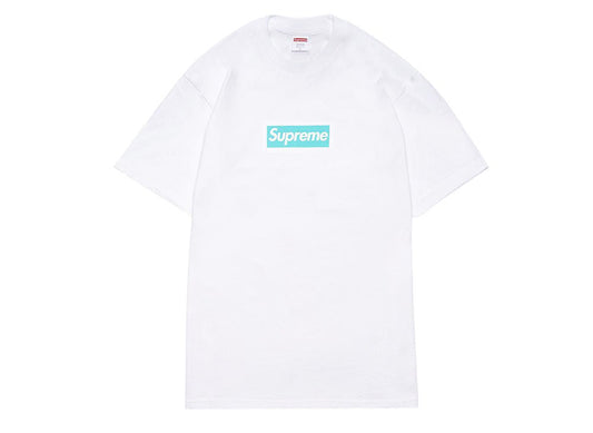 Supreme Tiffany & Co. Box Logo Tee White シュプリーム ティファニー ボックス ロゴ Tシャツ ホワイト - VICTORIA SNKRS