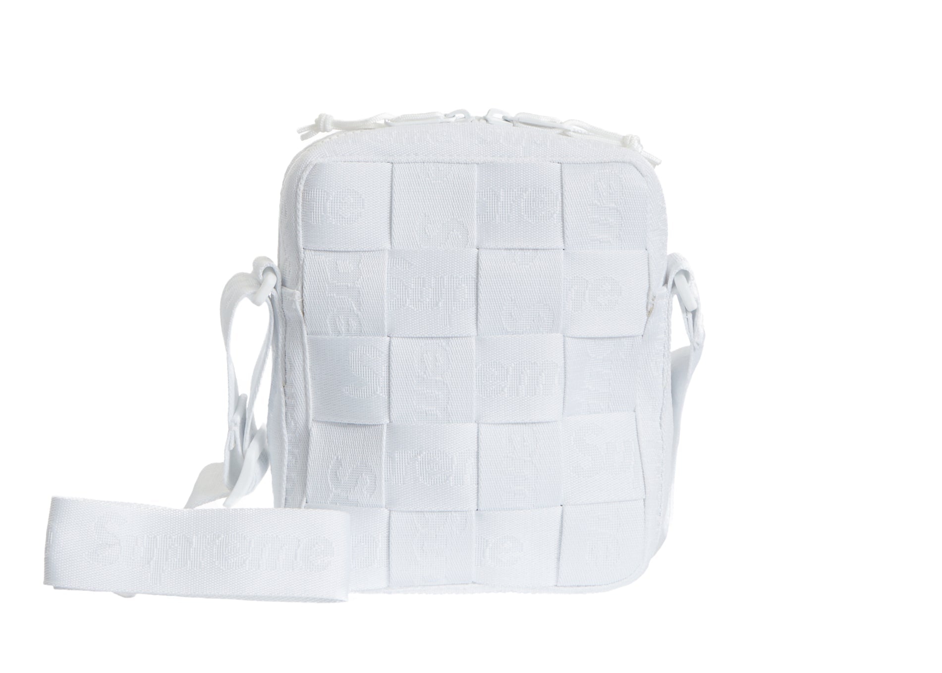 Supreme Woven Shoulder Bag White シュプリーム ウーブン ショルダー バッグ ホワイト - VICTORIA SNKRS