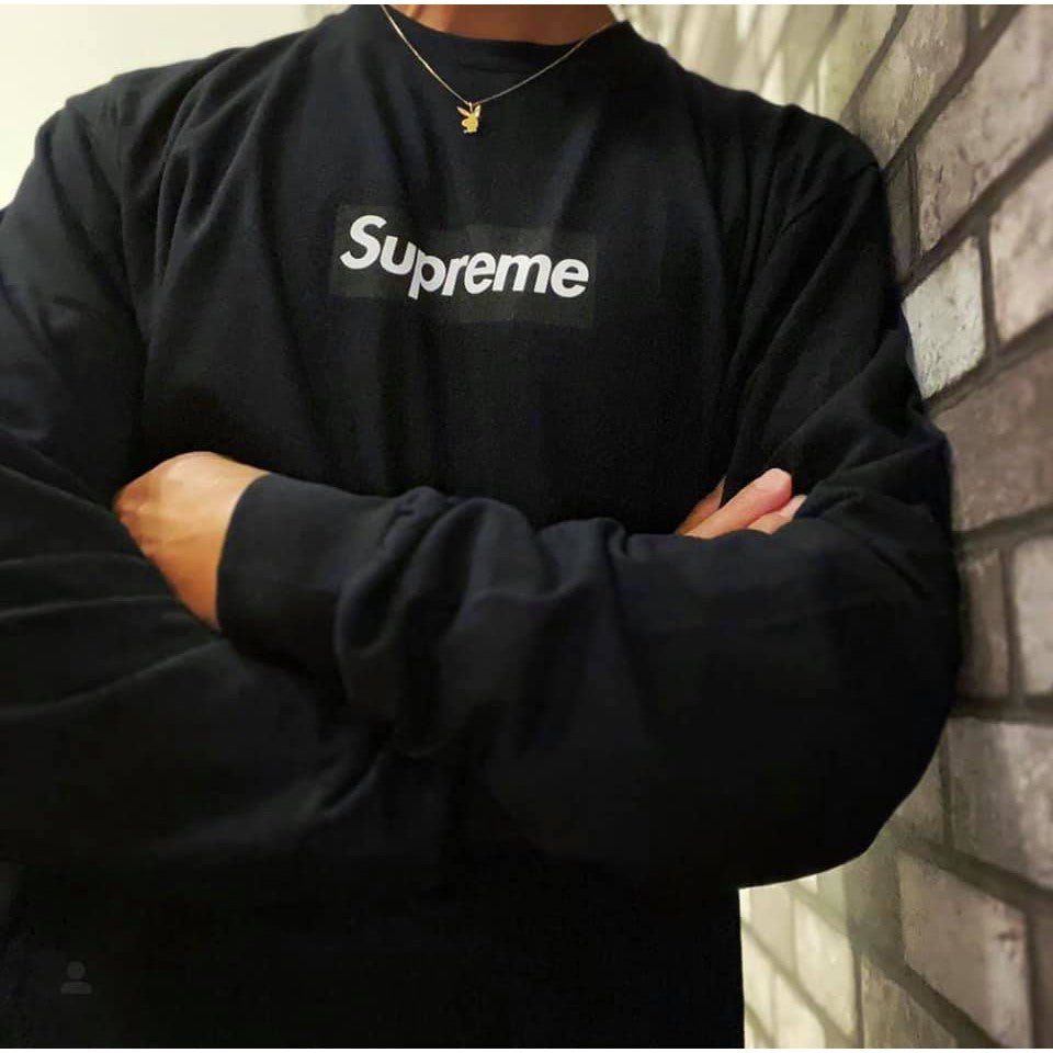 シュプリーム ボックス ロゴ ロンT Supreme Box Logo L S Tee black